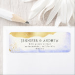 透明水彩金箔差出人住所 ラベル<br><div class="desc">当社の「Water color Gold Foil」コレクション結婚は、金ゴールド箔とセリフと手書きのお祝いを組み合わせフェイクて縁ど、穏やかな青い水色の背景を持つエレガント。このコレクションから私たちの店結婚全体のスイートと個人およびビジネスのアイテムをチェック。</div>