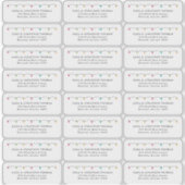 透明澄んなクリスマス差出人住所ラベル シール (正面)