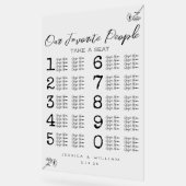 透明澄んア結婚クリル座席表 アクリルサイン (傾斜)