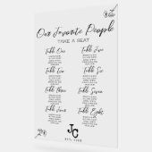 透明澄んア結婚クリル座席表 アクリルサイン (傾斜)