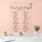 透明澄んア結婚クリル座席表 アクリルサイン (ウェディング)