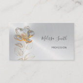 透明金ゴールド花銀 名刺 (正面)