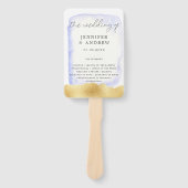 透明青色金箔結婚式 プログラム ハンドファン (正面)