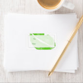 透明BG上の大きな緑のアイリッシュリップスティックB ラベル (インサイチュ)