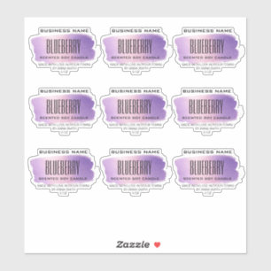 透明Soy Candleラベル紫ホログラフィック シール