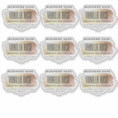 透明Soy Candleラベル金ゴールドオパールきらめき シール (正面)