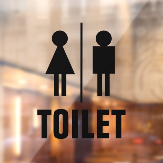 透明WCトイレガラスのドア窓の固定標識 ウィンドウサイン (シート2)