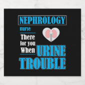 透析おもしろいRN尿液腎症ナース スパークリングワインラベル (シングルラベル)