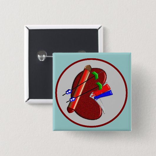 透析および腎臓のデザインのギフト 缶バッジ (正面&裏面)