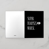 透析すごいナース – 腎臓学ナース腎臓 箔グリーティングカード (外側レイダウン)