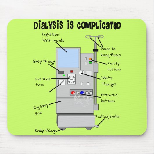 透析のナースか技術のおもしろいなギフト マウスパッド (正面)
