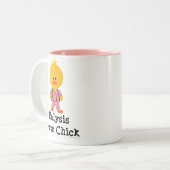 透析のナースのひよこのマグ ツートーンマグカップ (正面左)