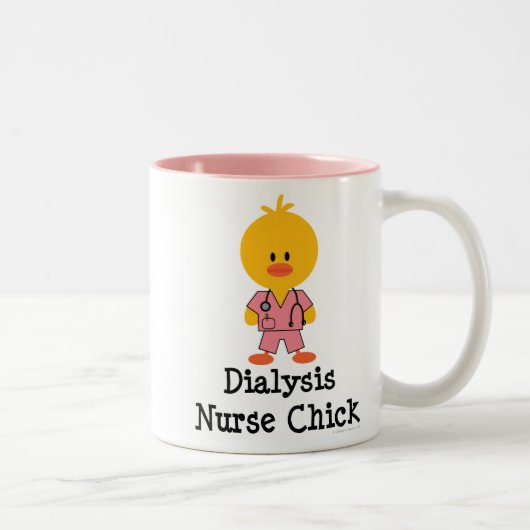 透析のナースのひよこのマグ ツートーンマグカップ (右)