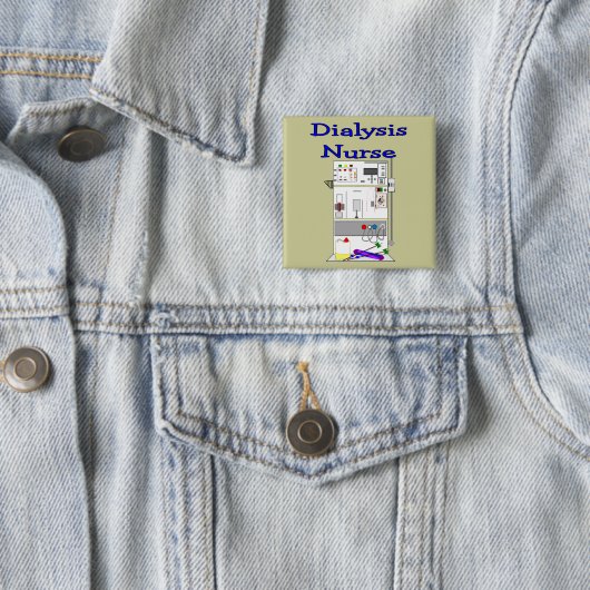 透析のナースのギフトユニークな機械設計 缶バッジ (インサイチュ)
