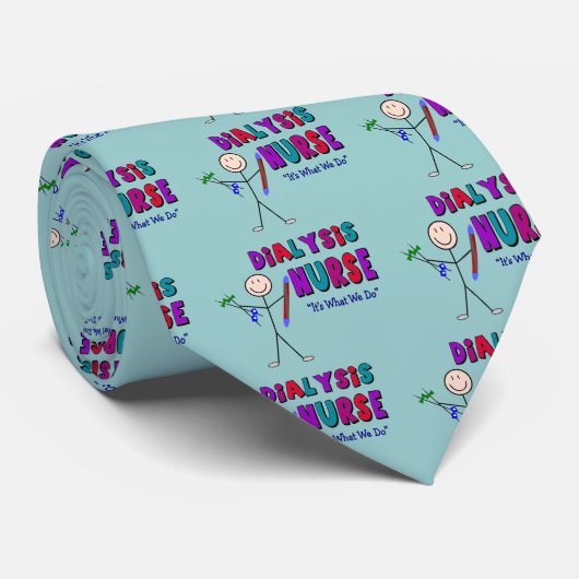 透析のナースの棒人のデザイン ネクタイ (ロール)