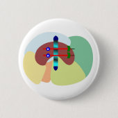 透析の技術かナースのギフト---それらを個人化して下さい 缶バッジ (正面)