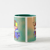 透析の技術者の芸術のギフト ツートーンマグカップ (中央)