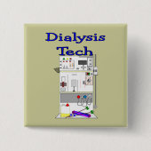 透析の技術者--Freseniusの機械設計 缶バッジ (正面)