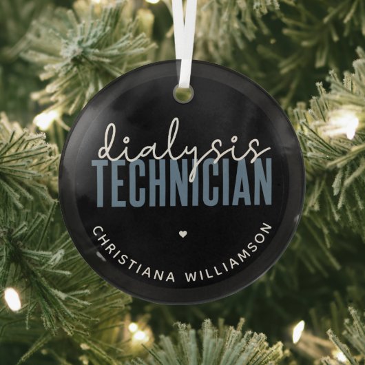 透析カスタム技師 |ネフローロジー技術ギフト ガラスオーナメント (インサイチュ)
