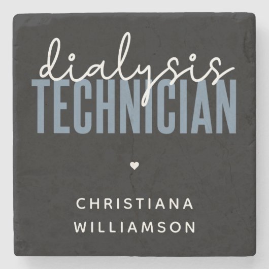 透析カスタム技師 |ネフローロジー技術ギフト ストーンコースター (正面)