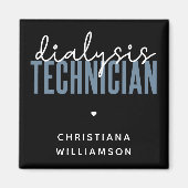 透析カスタム技師 |ネフローロジー技術ギフト マグネット (正面)