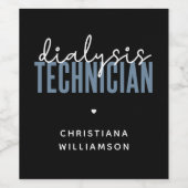 透析カスタム技師 |ネフローロジー技術ギフト ワインラベル (シングルラベル)