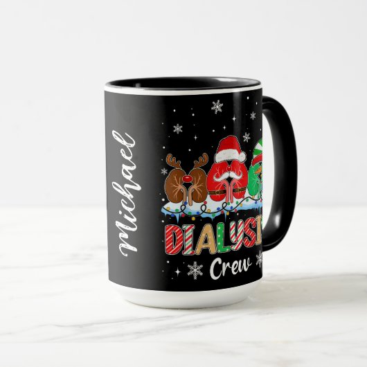 透析クルーズのクリスマス マグカップ (正面右)