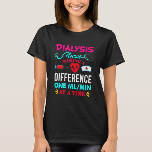 透析ナースの異型看護ナース Tシャツ (正面)