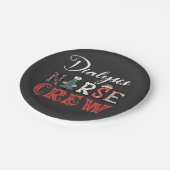 透析ナースクルーのクリスマスシャツ ペーパープレート (アングル)