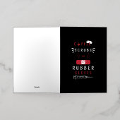 透析ナースコーヒースクラップ及びゴム手袋 箔グリーティングカード (外側レイダウン)