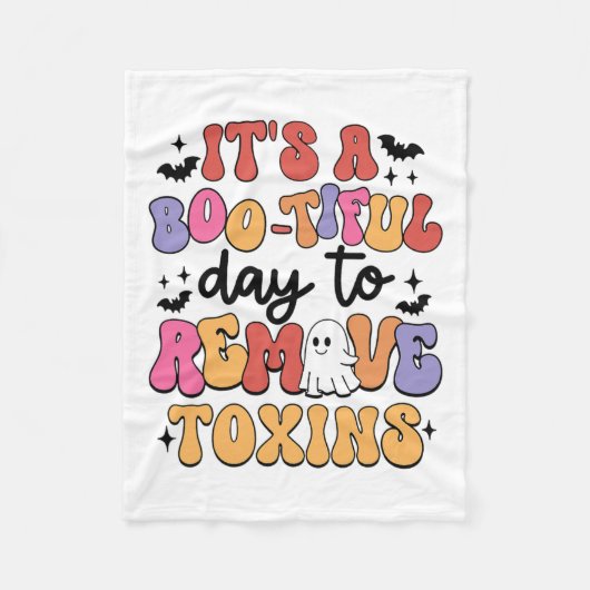 透析ナースハロウィンリムーヴトキシン腎弁証法 フリースブランケット (正面)