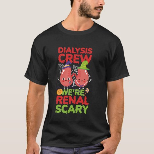 透析ナース技術技術者ハロウィンプンダイアリー Tシャツ (正面)