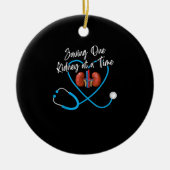 透析ナース腎臓病不全N セラミックオーナメント (正面)