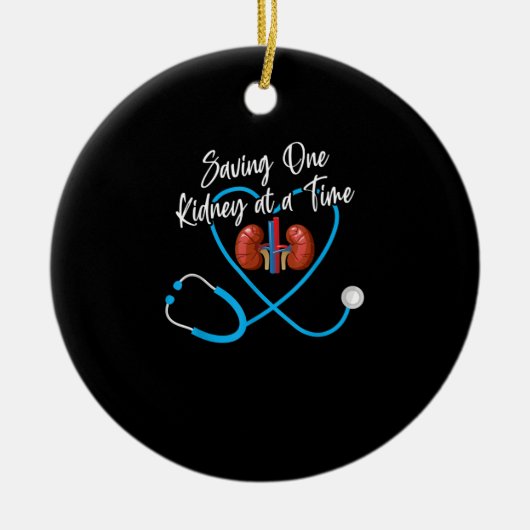 透析ナース腎臓病不全N セラミックオーナメント (正面)