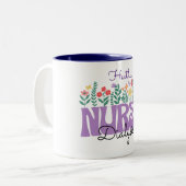 透析ナース腎臓腎症パーソナライズされた ツートーンマグカップ (正面左)