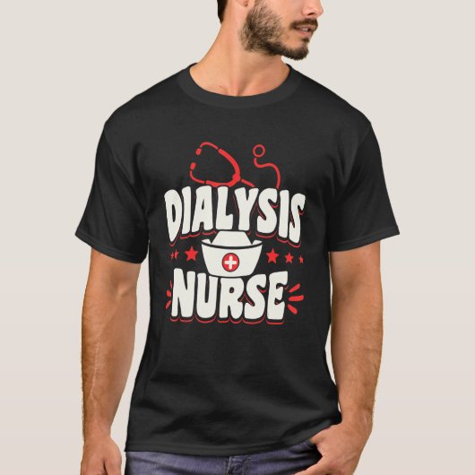 透析ナース腎臓 Tシャツ (正面)