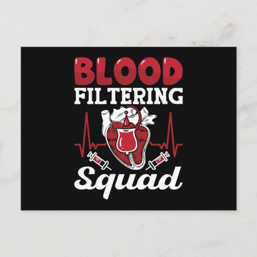 透析ナース血液ろ過分腎症 ポストカード (正面)