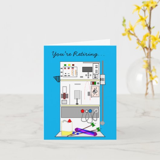 透析ナース退職 カード (黄色い花)