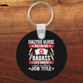 透析ナース-おもしろい腎臓学ナース腎臓 キーホルダー (正面)