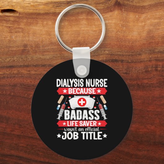 透析ナース-おもしろい腎臓学ナース腎臓 キーホルダー (正面)