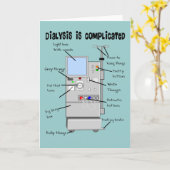 透析ナース/技術おもしろいギフト カード (黄色い花)