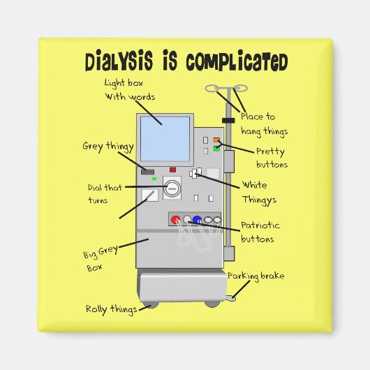 透析ナース/技術おもしろいギフト マグネット (正面)