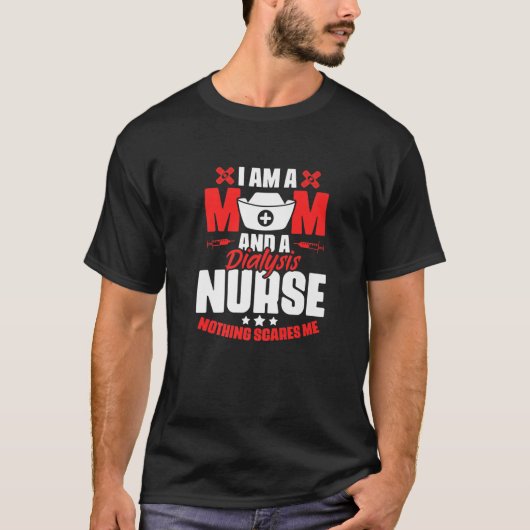透析ナースMom – 医療RN看護透析M Tシャツ (正面)