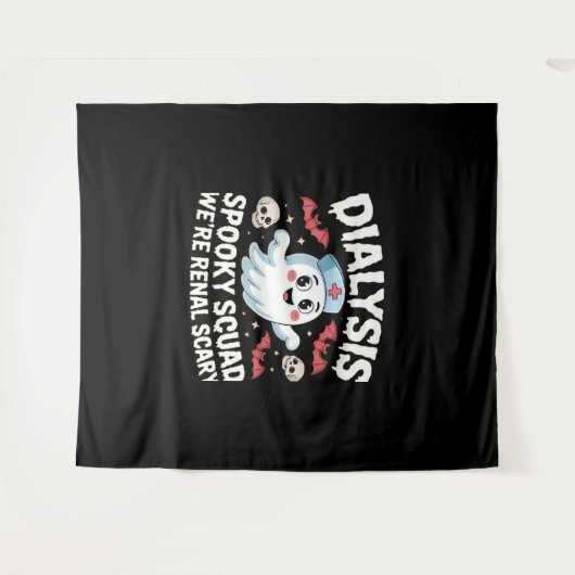 透析不気味分隊腎ハロウィーン腎症N タペストリー (正面(横))