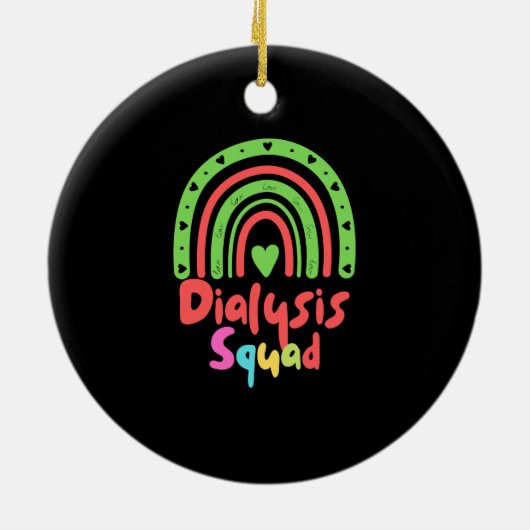透析分腎症おもしろい血液透析ナース セラミックオーナメント (裏面)