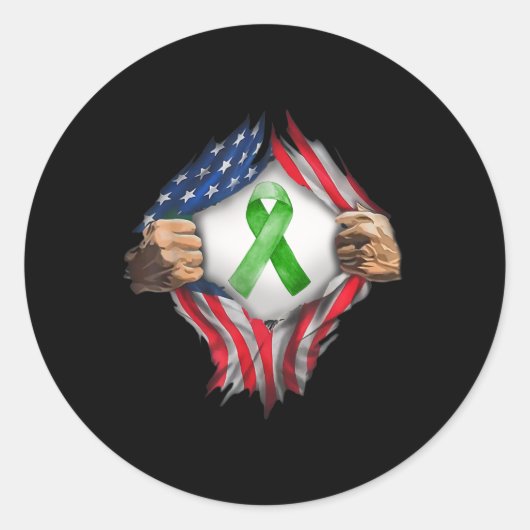 透析患者の戦士のための病気のギフト ラウンドシール (正面)