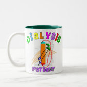 透析患者Tシャツとギフト ツートーンマグカップ (左)