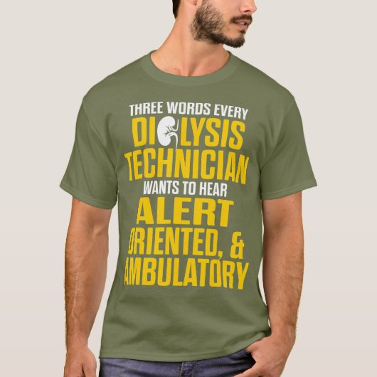 透析技師向け腎臓科テック Tシャツ (正面)