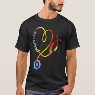 透析技師 看護師 腎臓 心拍 看護 Tシャツ
