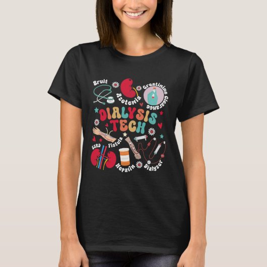 透析技術人工透析技術者評価キッド Tシャツ (正面)